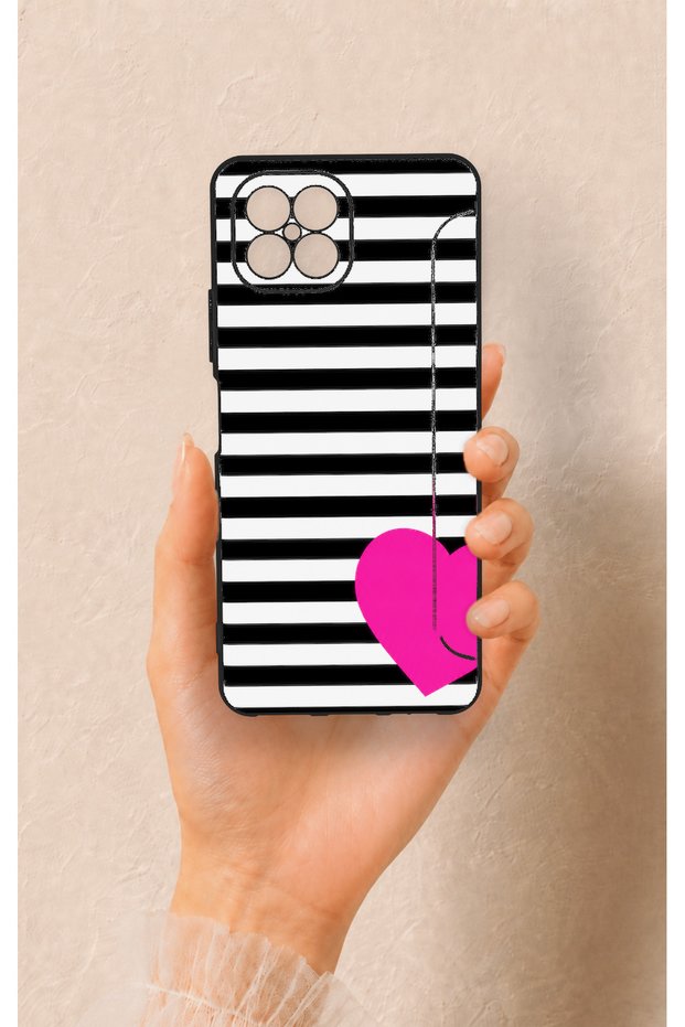 Omix X600 Compatible Striped Heart Patterned Silicone Case