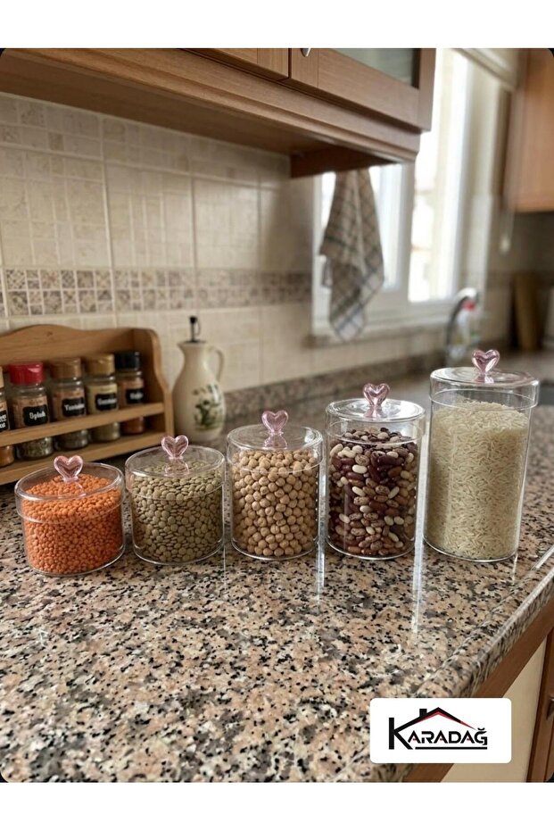 Hearted 5-Piece Jar Set