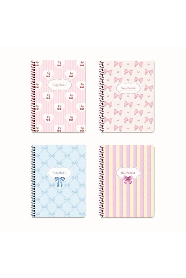 Keskin 16,5*22,5 120 Yp. Checkered Spiral Hard Cover Notebook-Ribbon