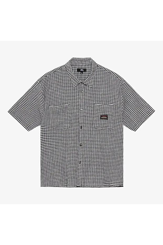 Crinkled Check Shirt'Black' Juststep