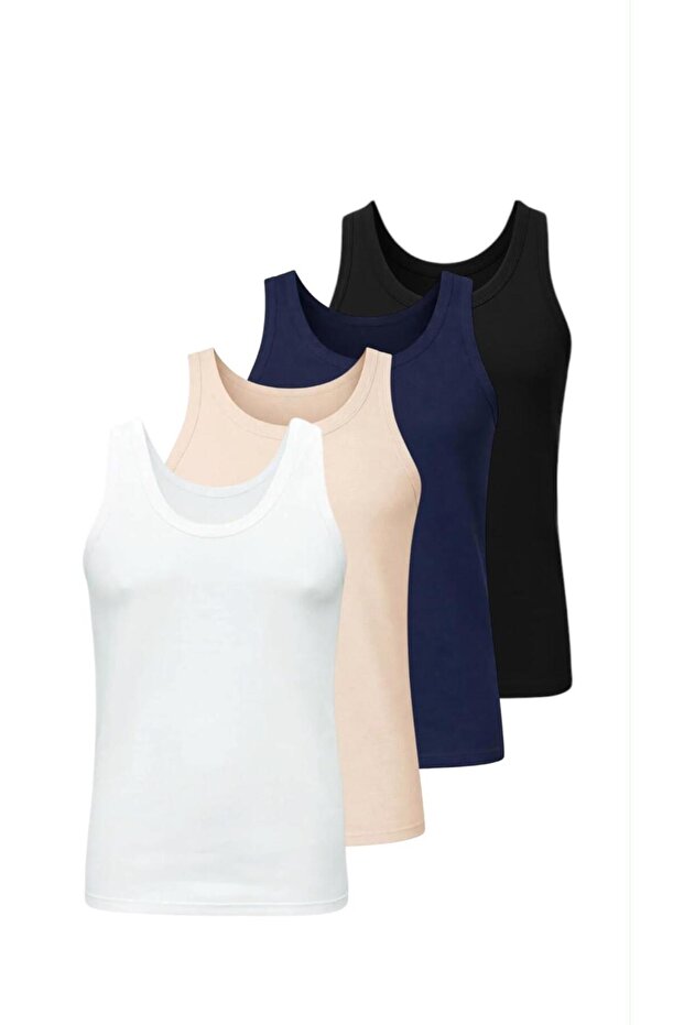 Modal Atlet Classic Cut 4-Piece 4-Color Set / Tan-White-Black-Navy Blue