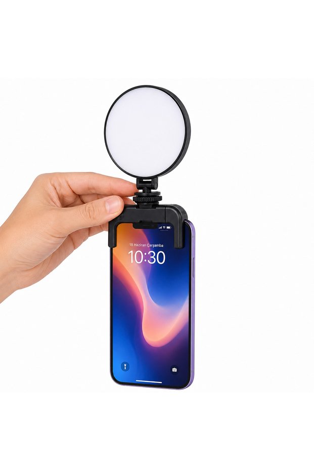 360 ° Rotating Led Light Phone Selfie and Video Shooting Light Adjustable Phone Holder
