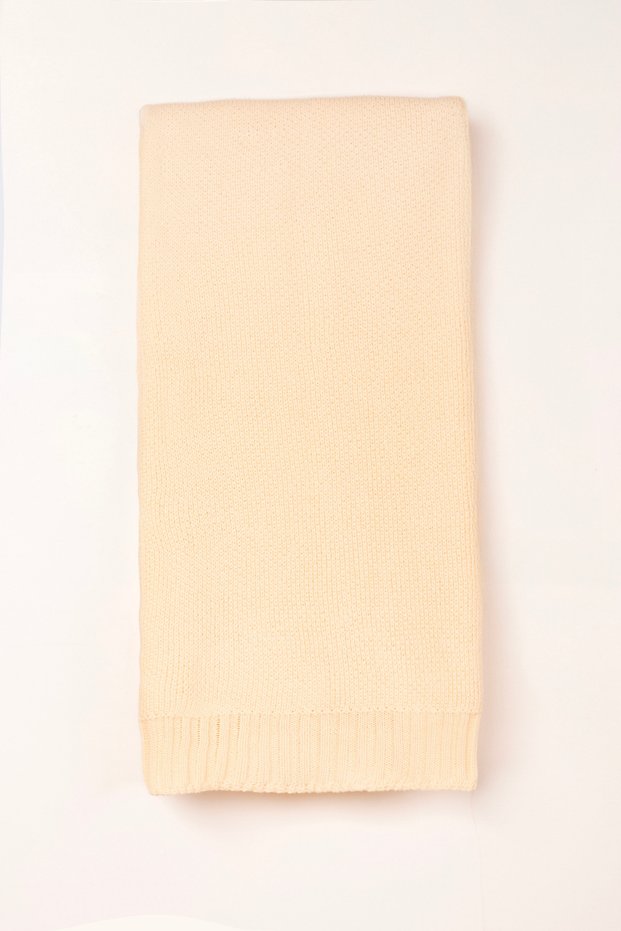 100% Cotton Knitwear Baby Blanket - Thessaloniki Knitted Soft Baby Stroller and Crib Cover