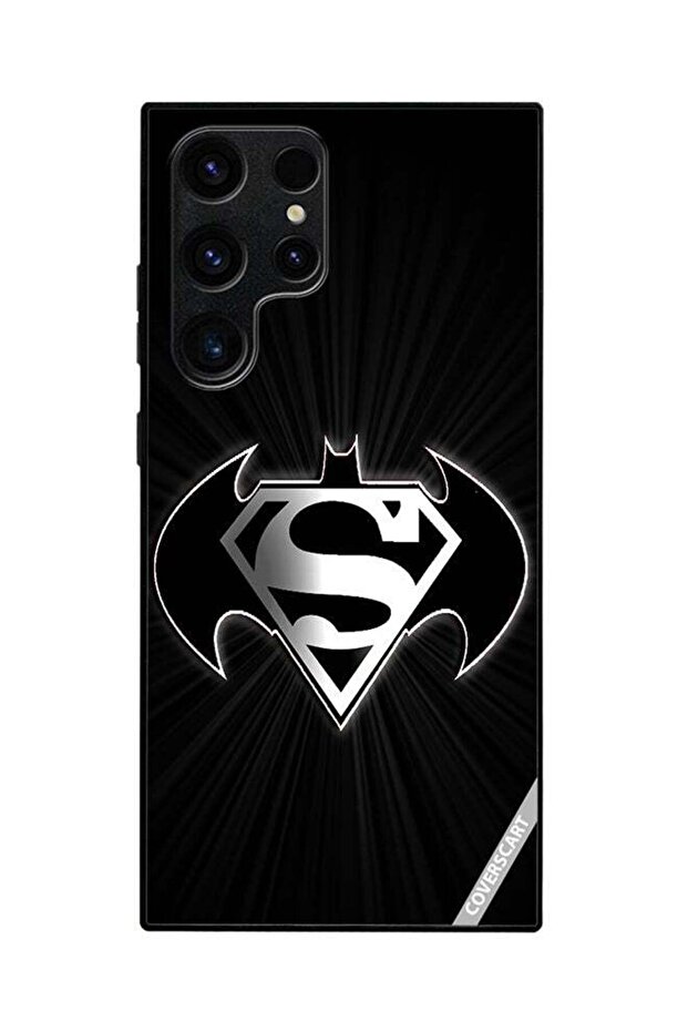 Protective Case Cover For Samsung Galaxy S24 Ultra Superman And Batman Design Black