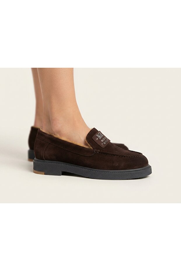 Genuine Leather Suede Plush Inside Casual Women's Shoes