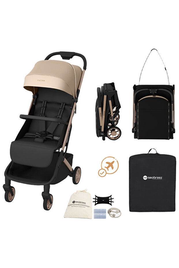 - Neolite Compact Cabin Stroller - Beige/Black
