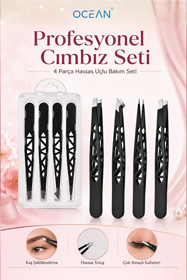 Tweezers, 4-Piece Tweezers Set Multi-Purpose Personal Care Tweezers Set