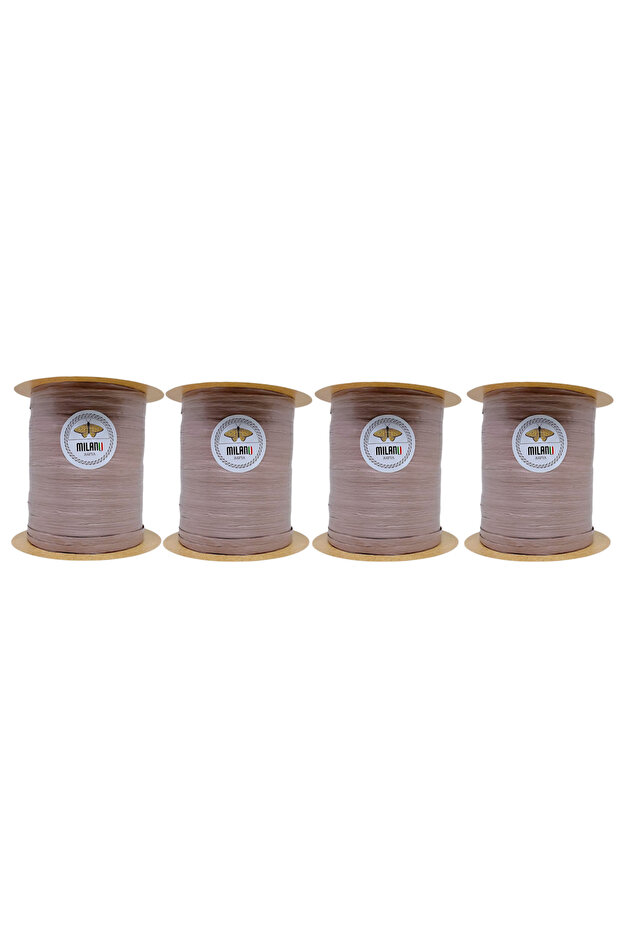 Soft Textured Raffia Yarn 38 No Mink 4 Pieces 400 Gr 1000 Mt Washable Water Resistant Knitting Yarn