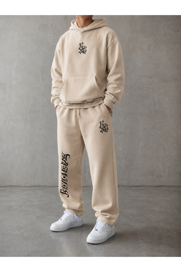 Unisex Gothic Legend La Printed Winter Baggy Tracksuit Set