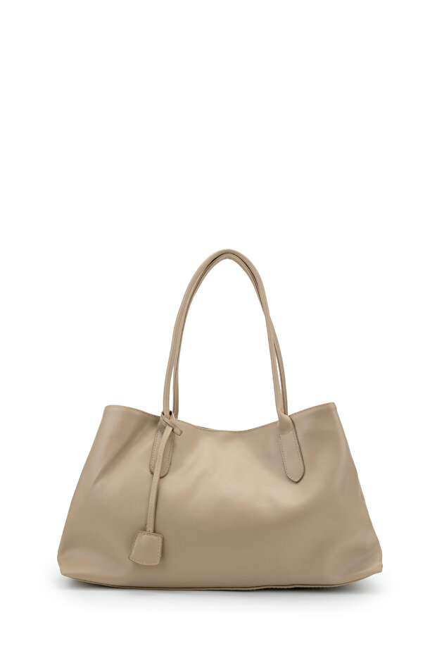 Faux Leather Magnet Closure Women's Handbag Diaz Beige