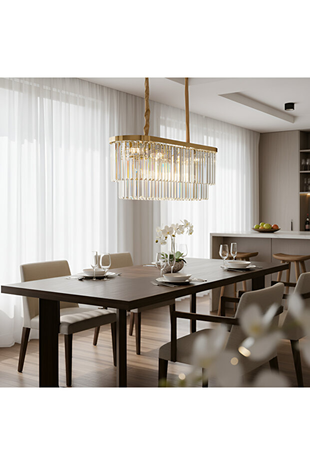Aura 12-Light Crystal Chandelier Crystal And Metal Chrome 80 cm