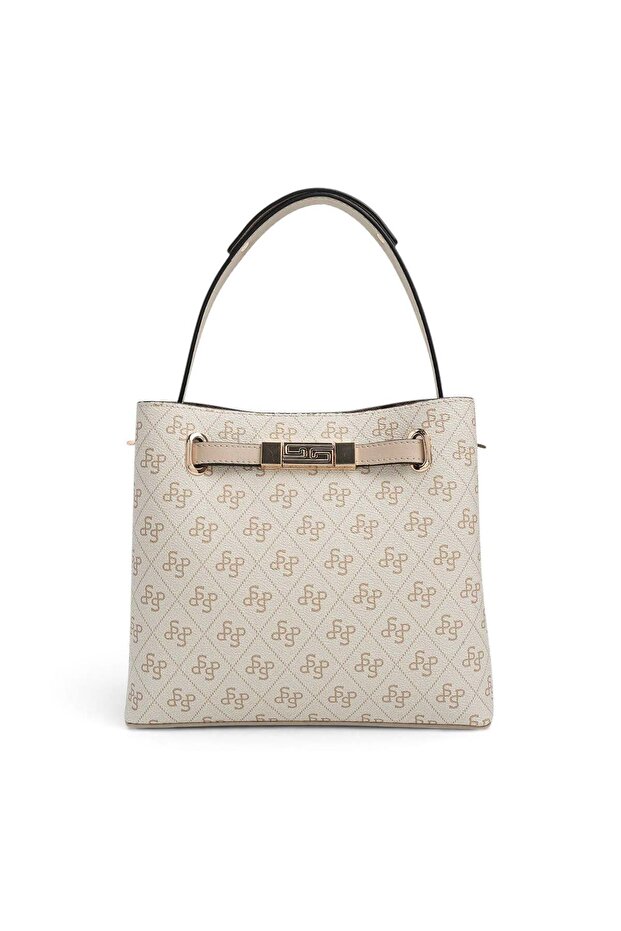 Beige - Sand Monogram Women's Handbag Sp1293