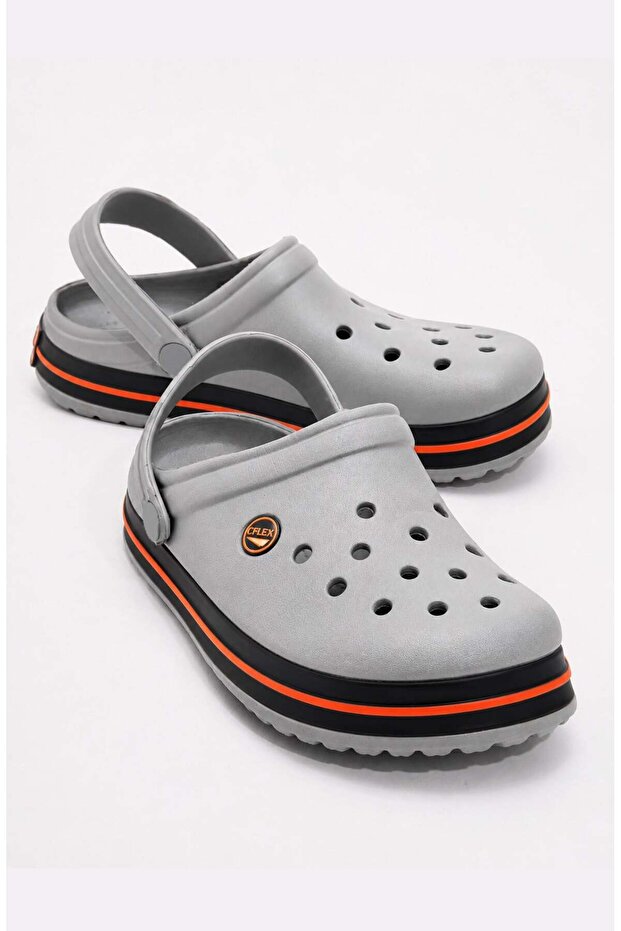 Sabo Men's Slippers Gray Black Orange