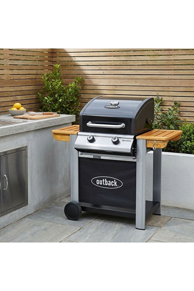 Outback Spectrum 2 Burner Gas BBQ, Safe Box For Documents And Valuables