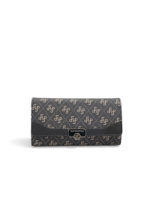 Smoked - Black Monogram Women's Wallet and Card Holder Sp979