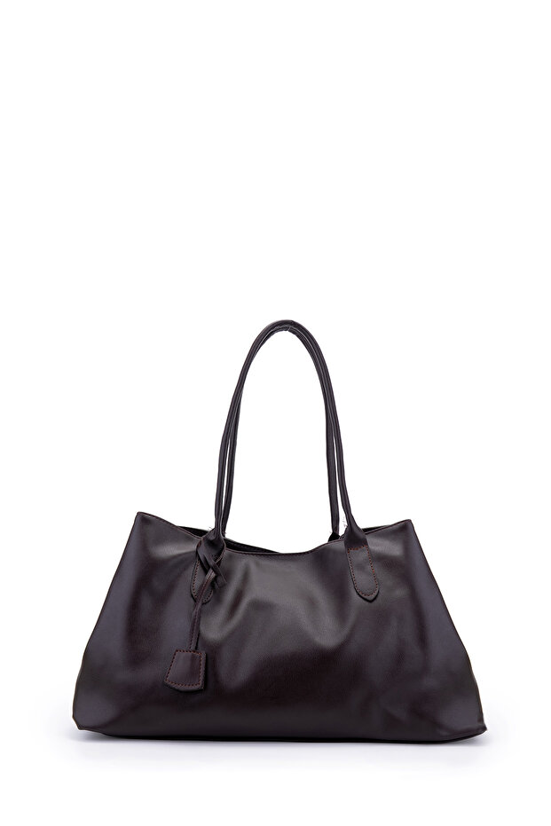 Faux Leather Magnet Closure Women's Handbag Diaz Brown