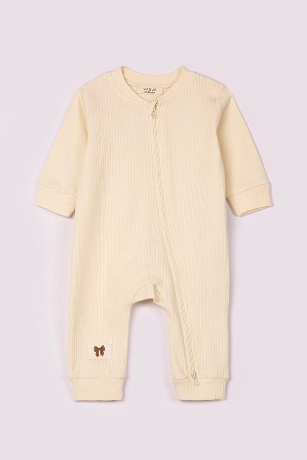 100% Cotton Camisole Baby Romper - Double-Way Zipper Ribbed Newborn Sleeping Bag Without Booties 3-24 Months