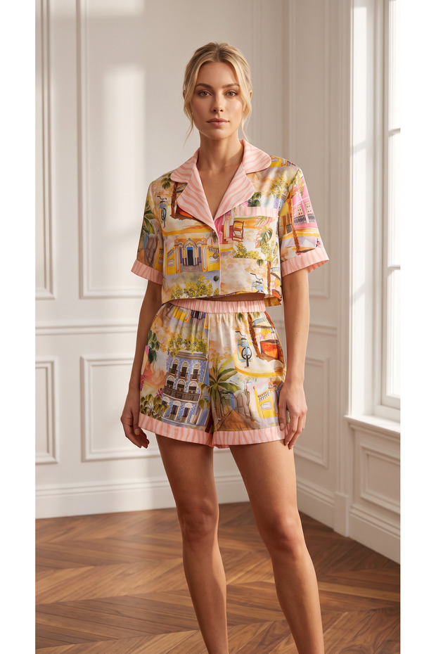 Coastal Escape Şort Pijama Set