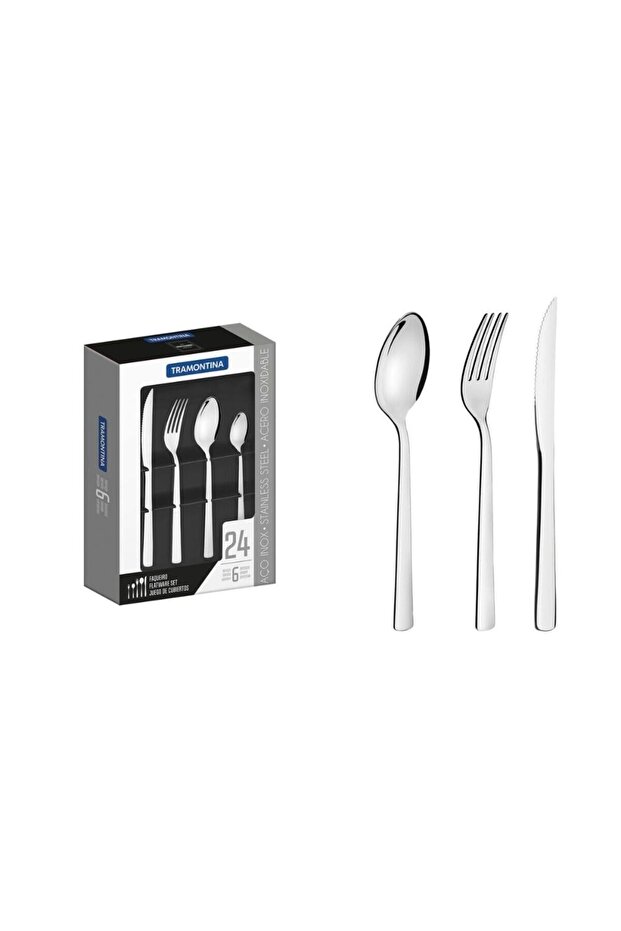 Tramontina 24-Piece Flatware Set Oslo -66985004, Tableware Cutlery For Meals And Entertaining