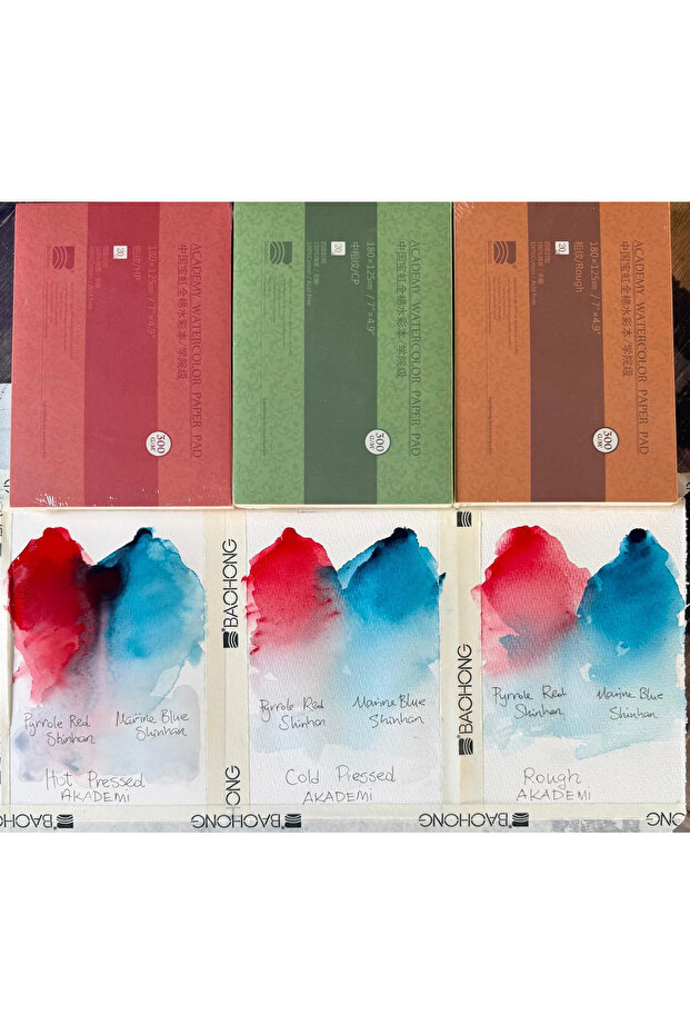 Watercolor Academy Block Notebook (Cold Press) 18X12.5Cm, 100% Cotton, 300Gr (20 Sheets)