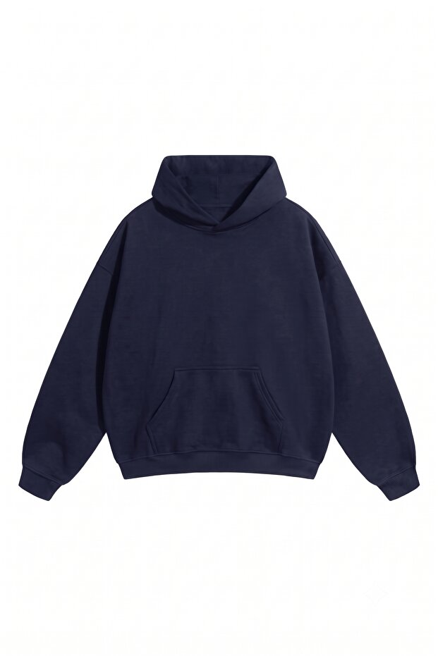 Unisex Men'S/Women's Oversize Cotton Hooded Sweatshirt