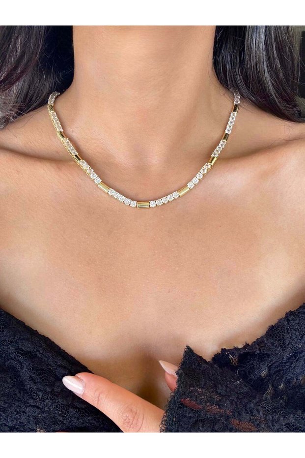 Vip Series Waterway Gold Strip Necklace