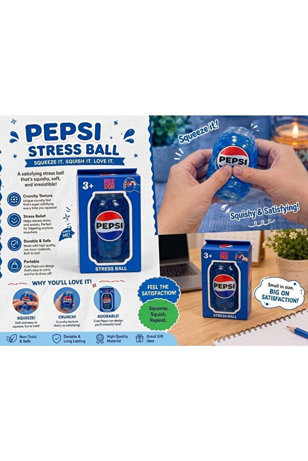 Pepsi Can Shaped Stress Ball Squishy Toy