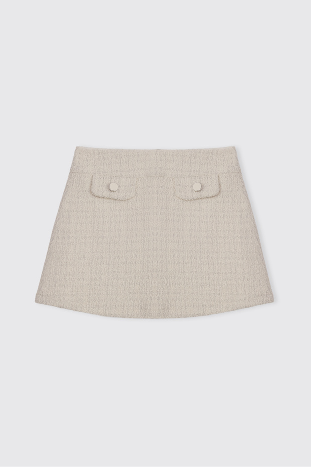 Girl's Knitted Ecru Skirt