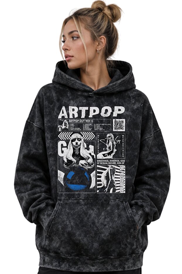 Artpop Lady Gaga Singer Printed Unisex Oversize Washable Premium Hoodie Sweatshirt
