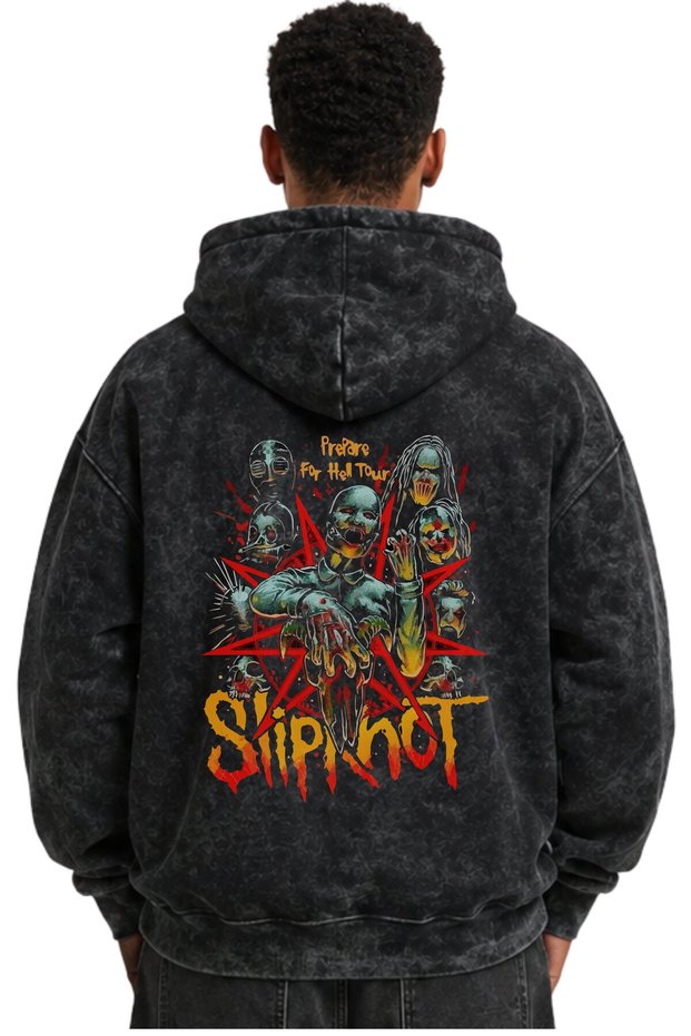 Slipknot Rock Metal Music Band Printed Unisex Oversize Washable Premium Hoodie Sweatshirt