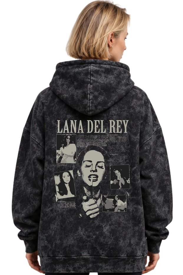 Lana Del Rey Singer Printed Unisex Oversize Washable Premium Hoodie Sweatshirt