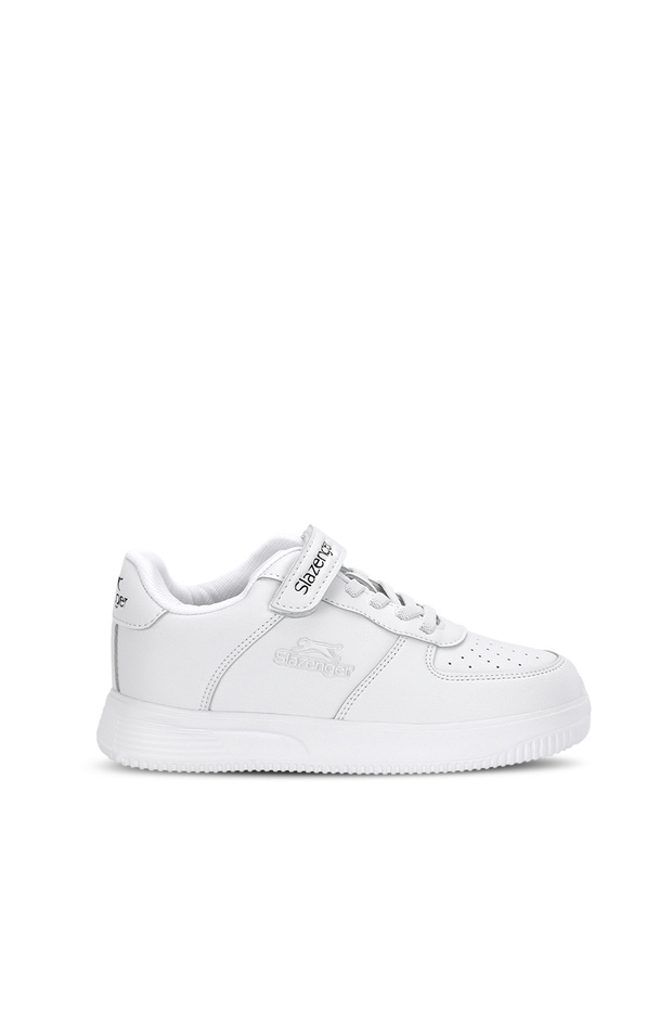 Kelvin F Unisex Children's Velcro White Casual Sports Shoes