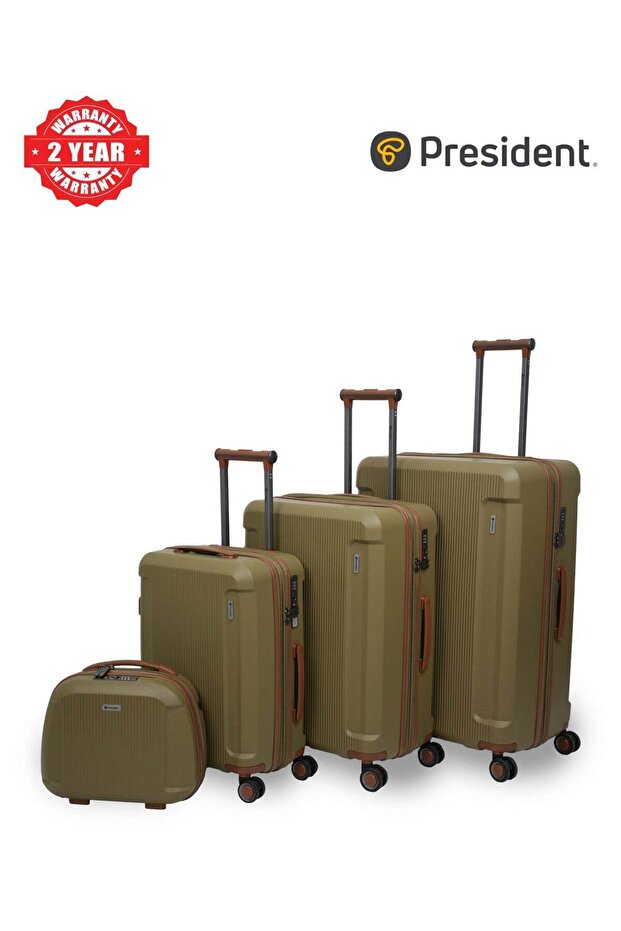 Premium 4 Piece Luggage Sets with PP Hardshell (14"20"24"28 ) 4224- KHAKI