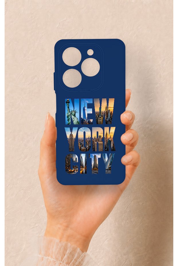 Tecno Spark 20C Compatible New York City Patterned Silicone Case