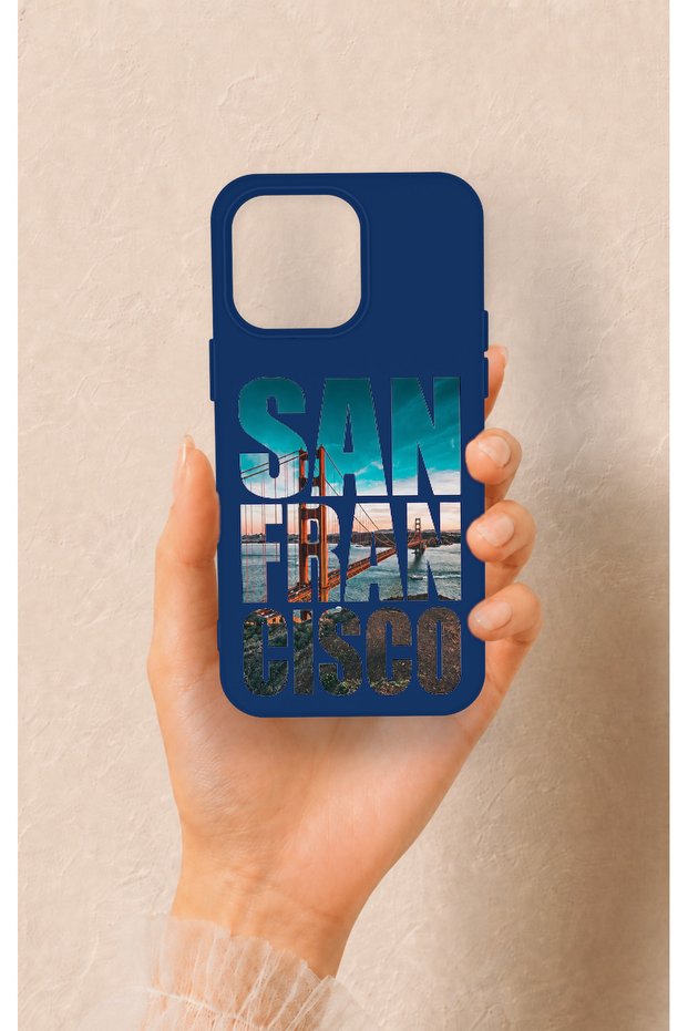 San Francisco Patterned Silicone Case Compatible with iPhone 15 Pro Max