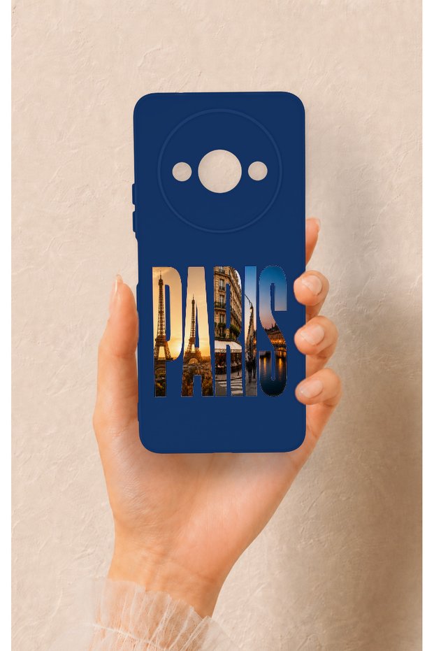 Redmi A3 Compatible Paris Patterned Silicone Case