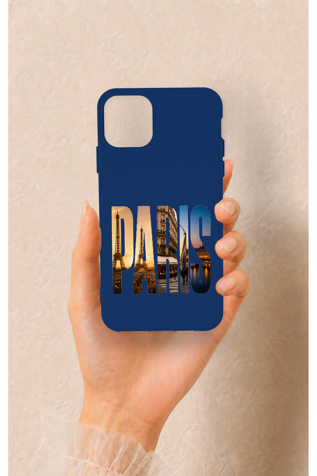 iPhone 11 Pro Max Compatible Paris Patterned Silicone Case