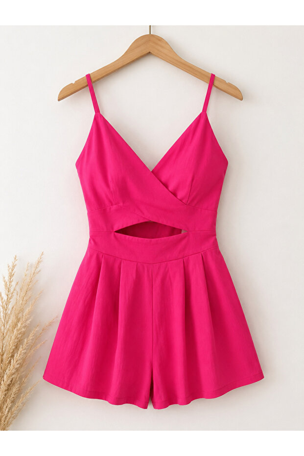 Pembe Şortlu Tulum