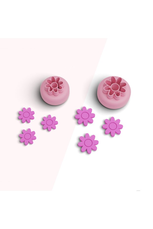 Daisy Mini Polymer Clay Mold, Earring Molds, Cookie Molds, Ceramic Clay Mold, No:173