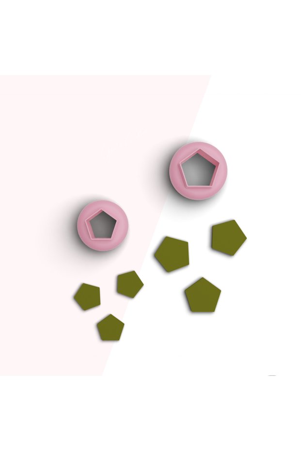 Pentagonal Mini Polymer Clay Cutting Mold,Jewelry Molds,Ornament Molds,Ceramic Mold,No:393