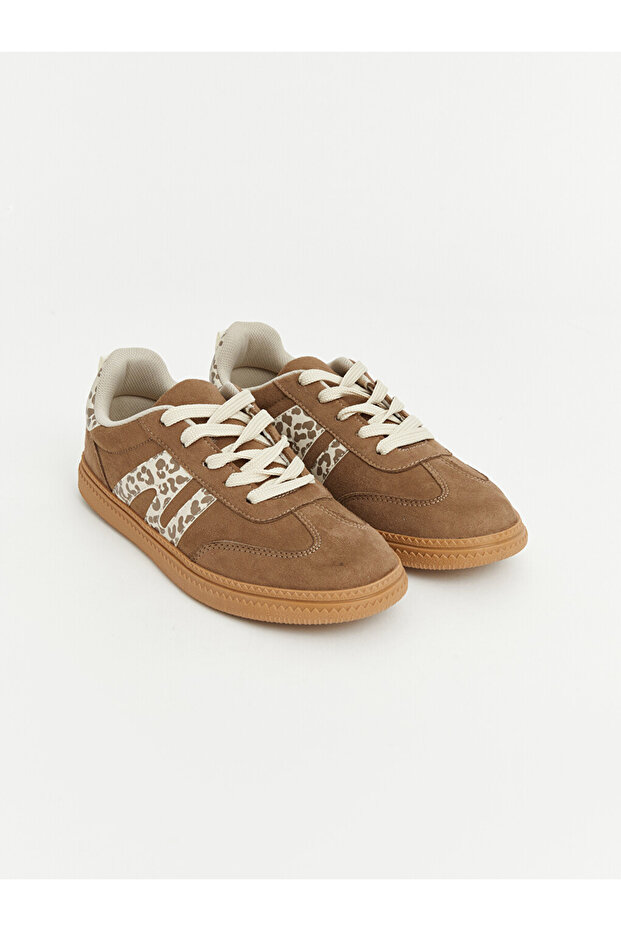 Lcw Steps Patterned Suede Look Girls' Sneaker