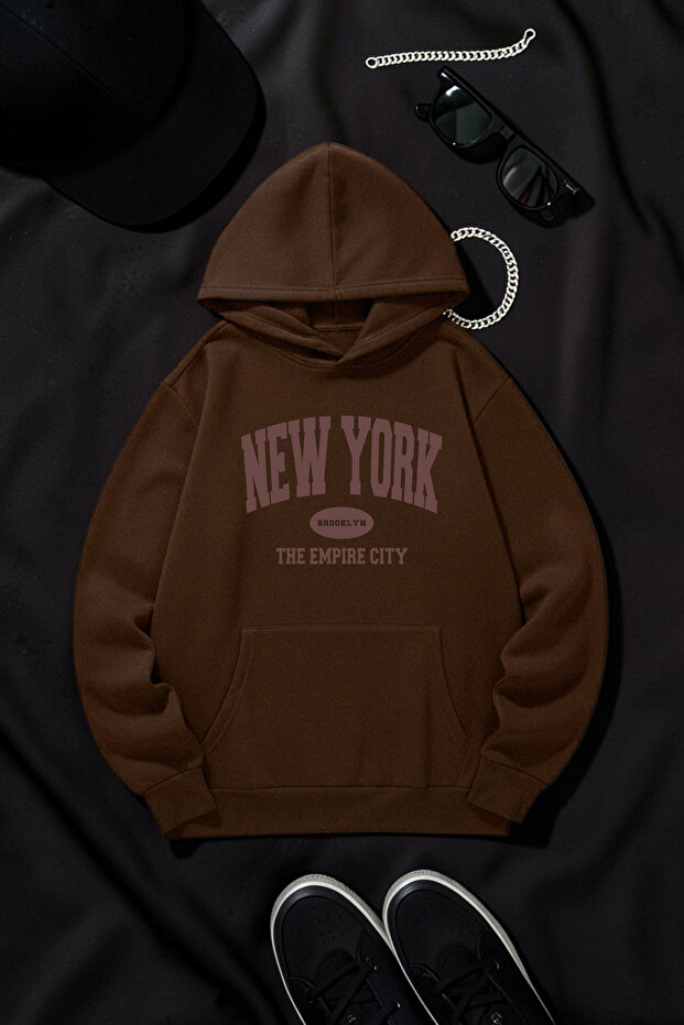 New York Printed Oversize Sweatshirt