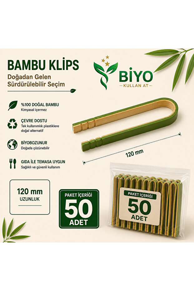BAMBU KLİPS &MAŞA&50 ADET