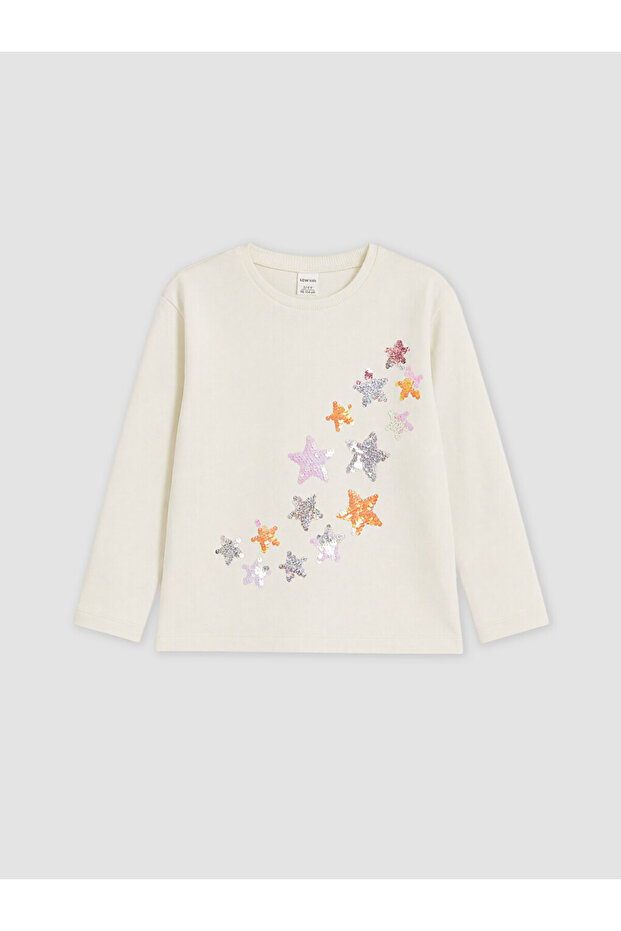 I Zero Roba Collar Sequined Girls' T-Shirt from Freezen Store