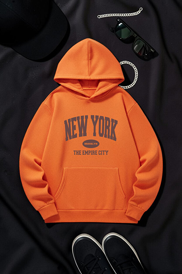 New York Printed Oversize Sweatshirt