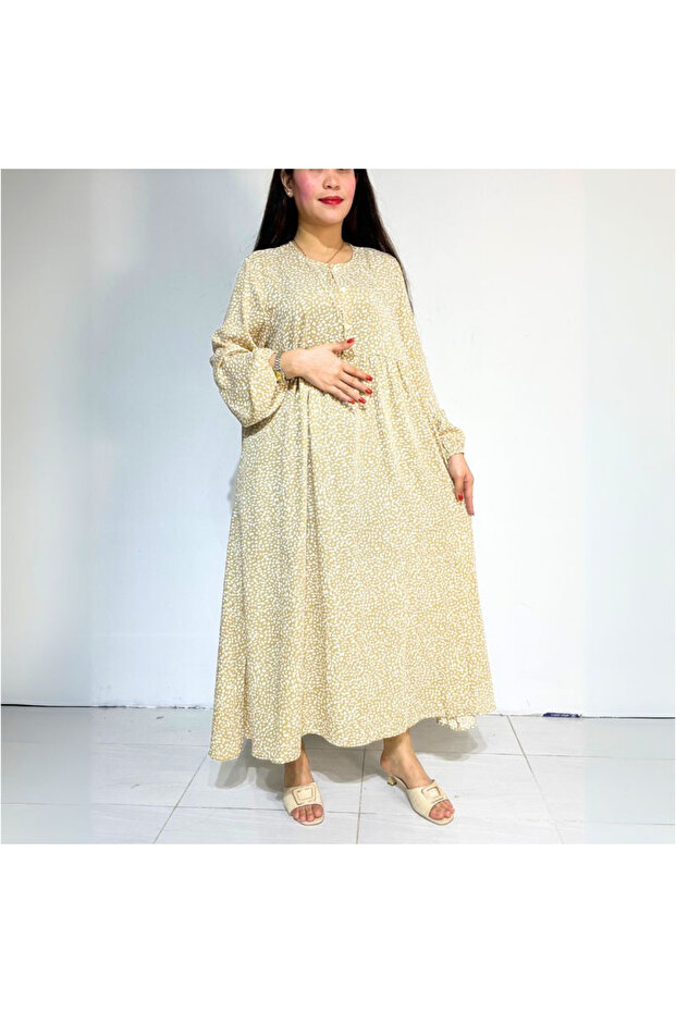 Women's A-line Long sleeve Maxi Dress
