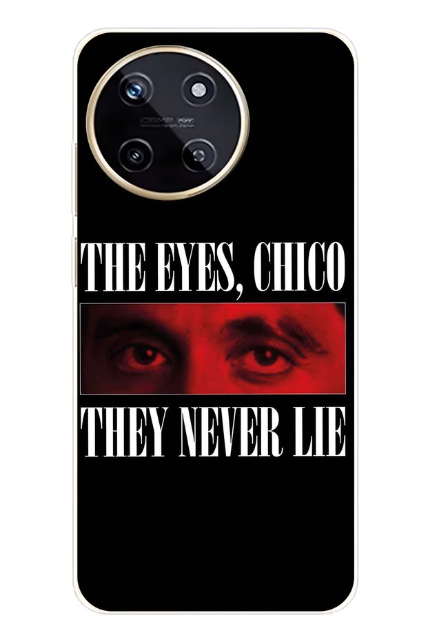 Realme 11 4g Compatible the Eyes Chico Patterned Transparent Phone Case