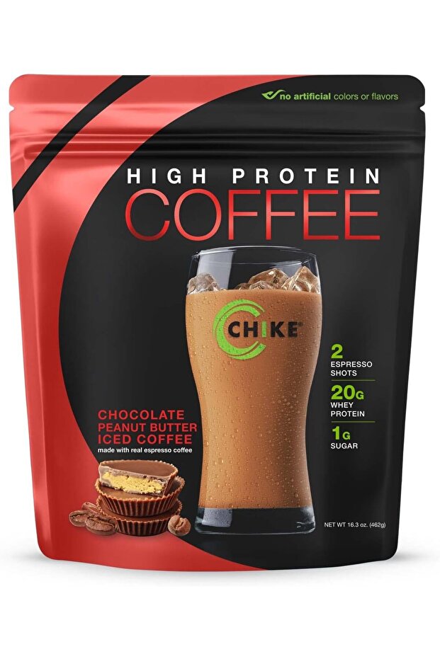 Chocolate Peanut Butter High Protein Iced Coffee, 20 G Protein, 2 Shots Espresso, 1 G Sugar, Keto Friendly and Gluten Free, 14 Servings (17.3 Ounce)