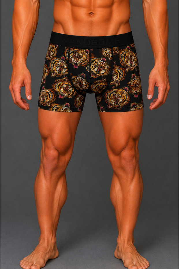 Handsome Kaplan Desenli Erkek Boxer