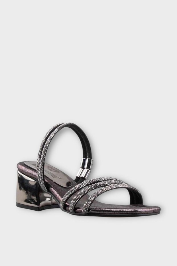 Heeled Girls' Sandals Shoes Platinum